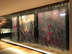 00 A mural by Gladys Perint Palmer welcomes you to Sevva rooftop bar Hong Kong